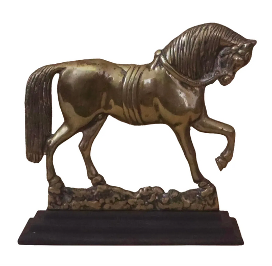 Brass Horse on Stand