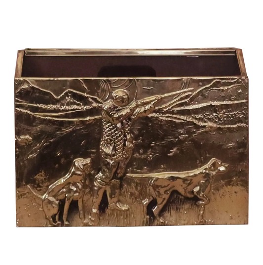 Brass Hunter & Dogs Magazine Rack