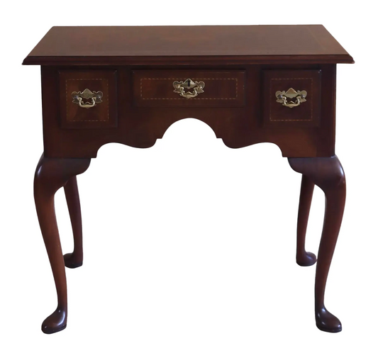 1990s Council Craftsman Side Table W/ Wood Inlay