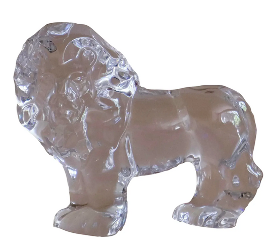 Val Saint Lambert Crystal Lion