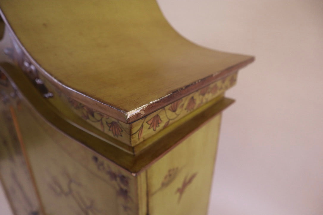 Early 21st Century Chinoiserie Green Asian Hutch Cabinet
