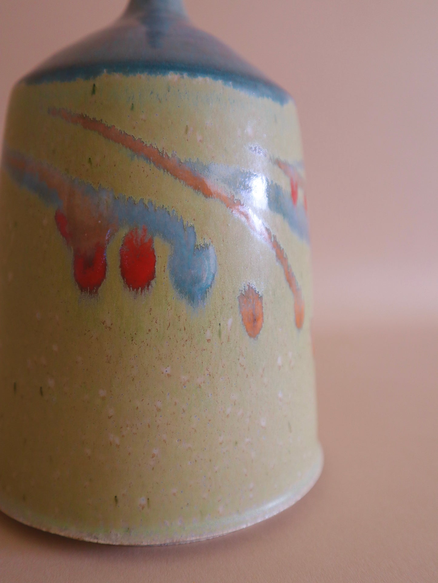 1960 Vintage Midcentury Studio Pottery Stem Vase