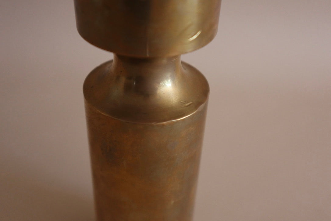 Set/5 Vintage Solid Brass Norwegian Candleholders
