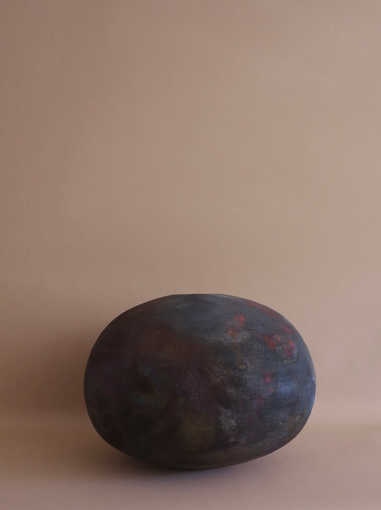 1990s Raku Vessel by Jeffrey Perkins