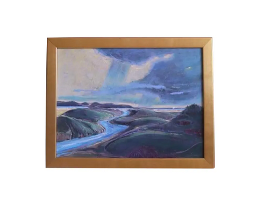 1980s Framed Coastal Oil Painting by Don Burgess