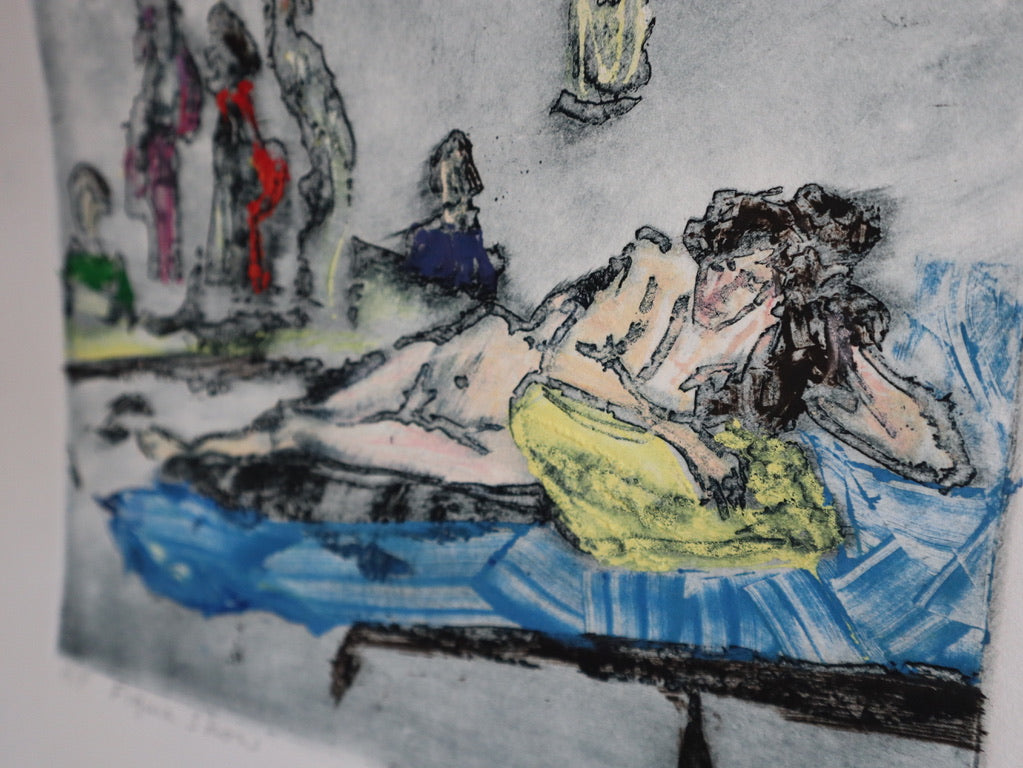 1990 James D. Curtis Etching Titled "Drawing"