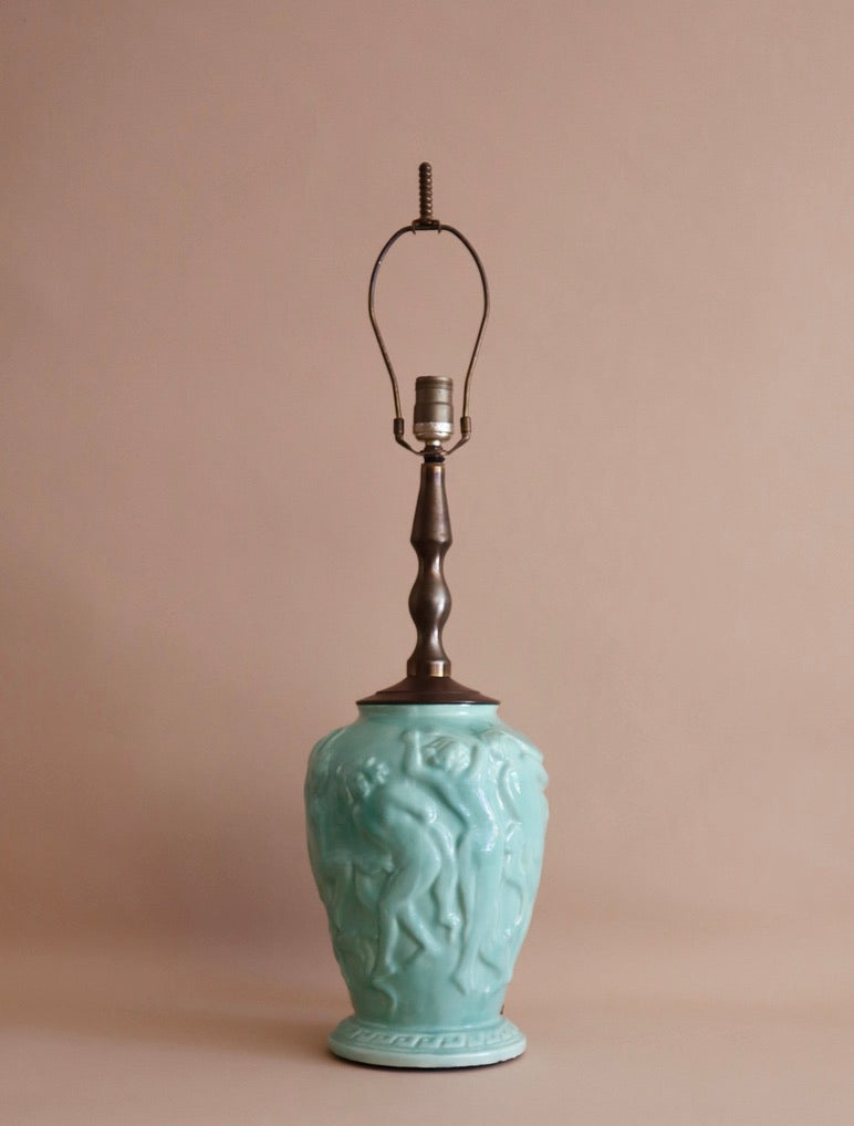 1930s Art Deco Grecian Muses Lamp