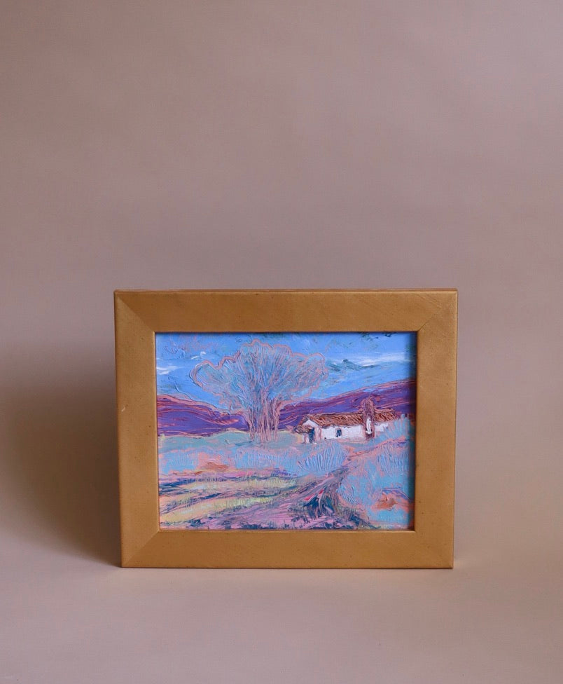1980s Framed Countryside Oil Painting by Don Burgess