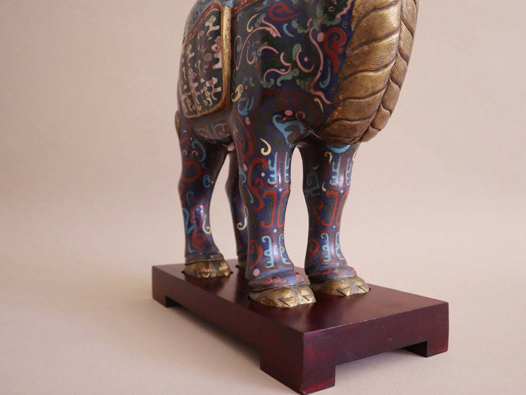 Early 1900s Antique Cloisonné Lidded Camel