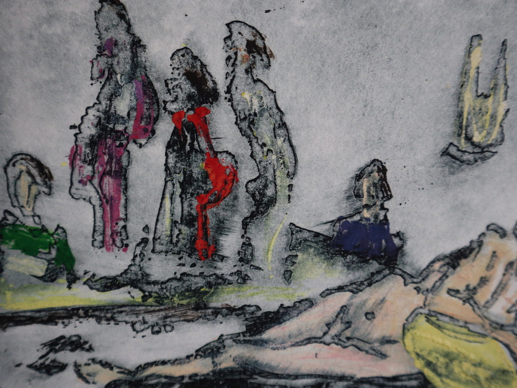 1990 James D. Curtis Etching Titled "Drawing"