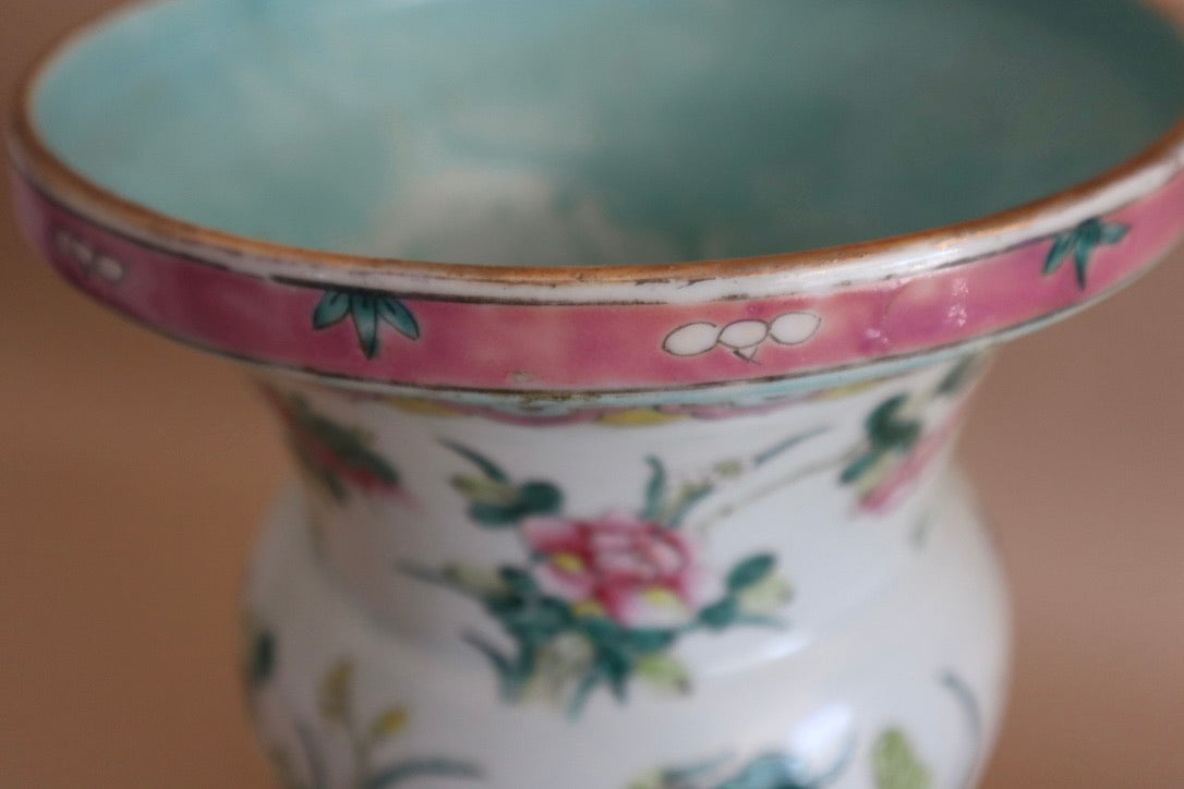 Mid Century Chinese Mille Fleurs Porcelain Vases, a Pair