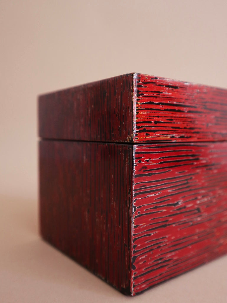 Sm Red Lacquer Box