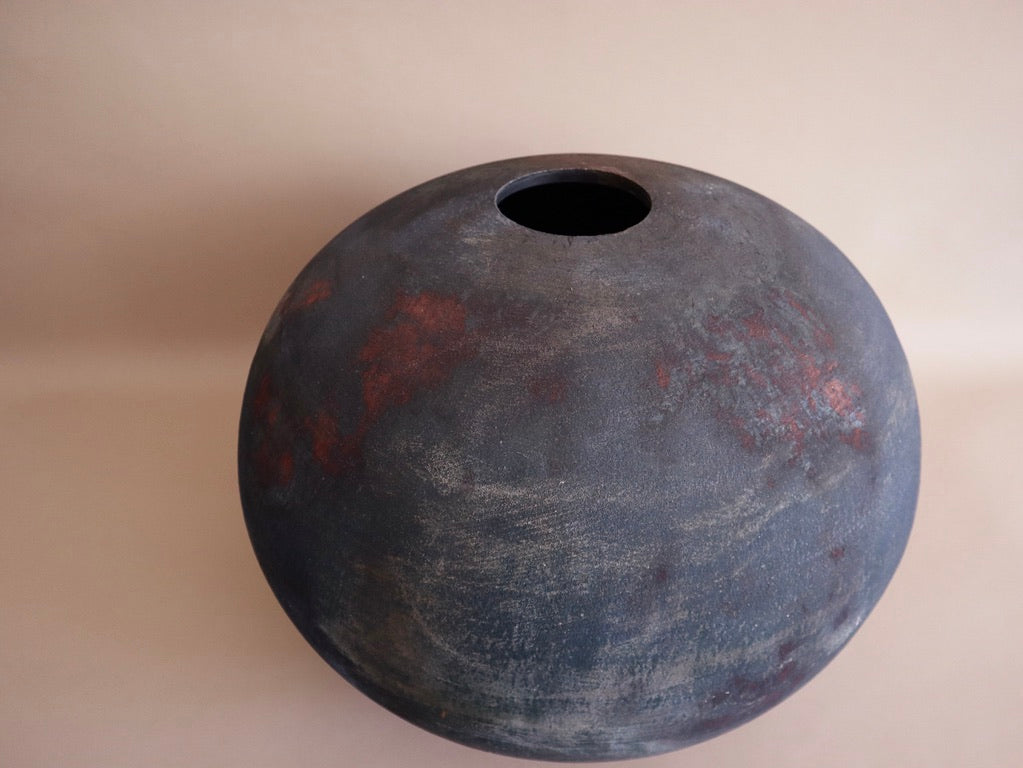 1990s Raku Vessel by Jeffrey Perkins