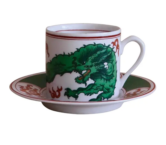 Fitz & Floyd Dragon Tea Cup & Saucer