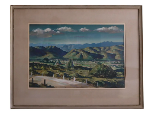 1940s Forrest Hibbits California Landscape Painting