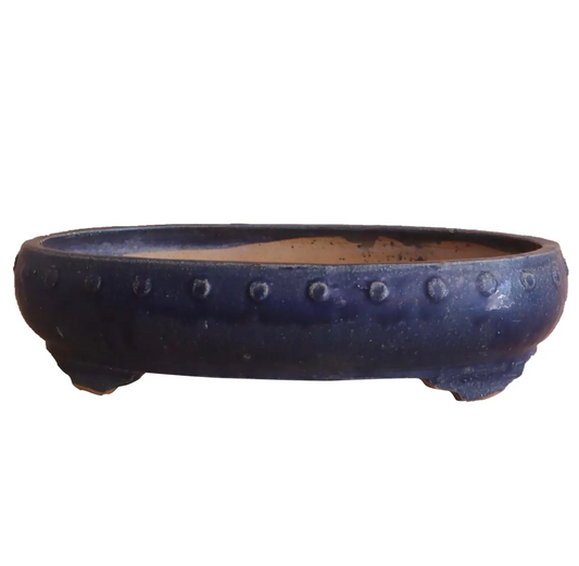 Large Shiwan Blue Glazed Ceramic Planter