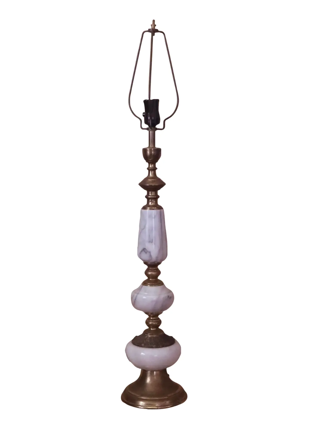Marble & Brass Column Lamp