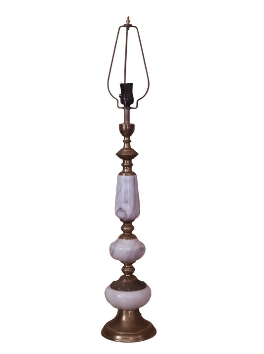 Marble & Brass Column Lamp