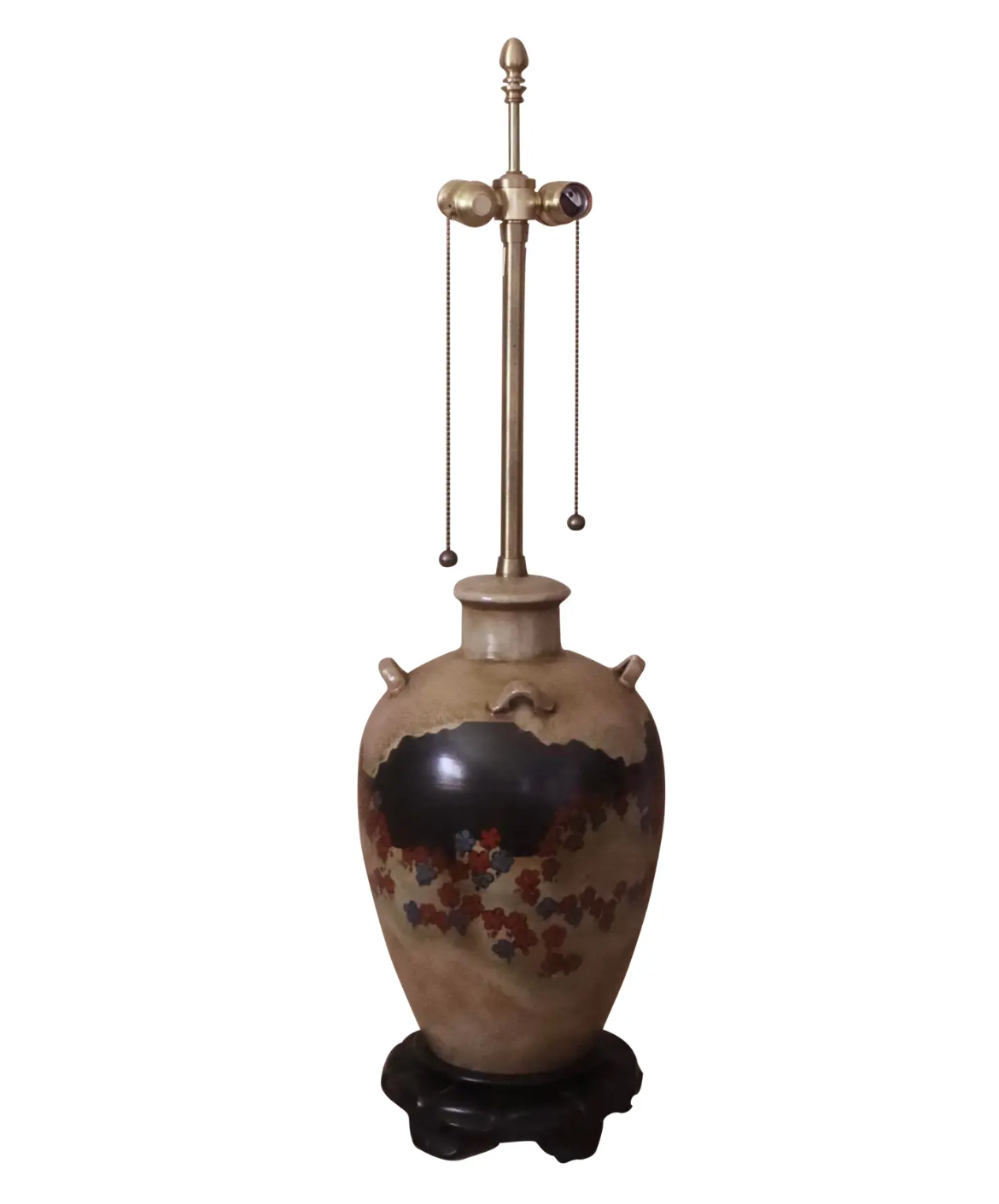 Mid-Century Hand-Painted Landscape Table Lamp by Marbro