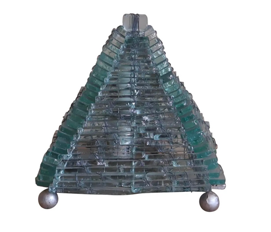 1980s Italian Stacked Glass Lamp