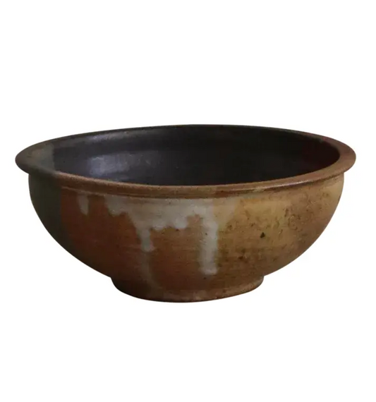 Studio Pottery Multi-Glaze Drip Bowl