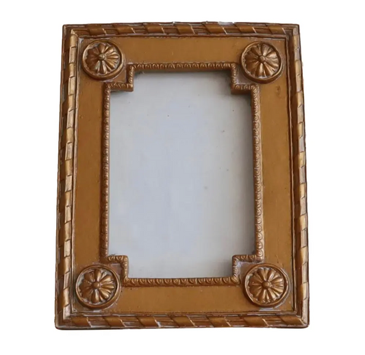 Vintage 90s Gold Resin Photo Frame