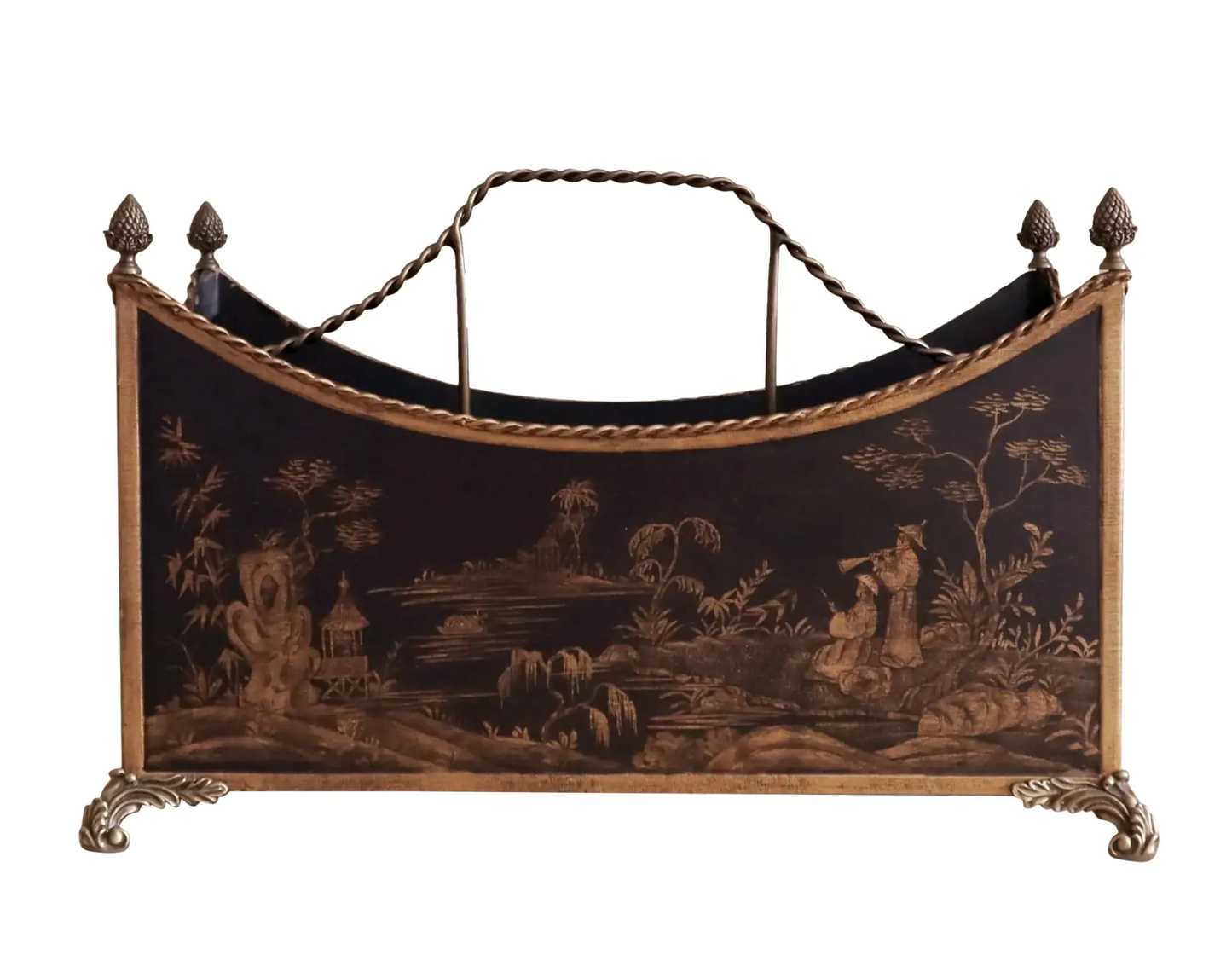 Vintage Chinoiserie Magazine Rack by Chelsea House