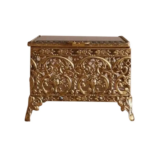 Vintage Gold Filigree Vanity Box