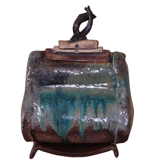 Vintage Handmade Studio Pottery Lidded Box
