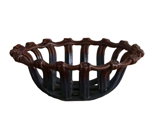 Woven "Pie Crust" Ceramic Bowl